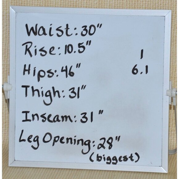 Velveret Barrel Leg Ankle Draw String Hem Blue Jeans Pants Size L 30 X 31 Pocket - Picture 12 of 12